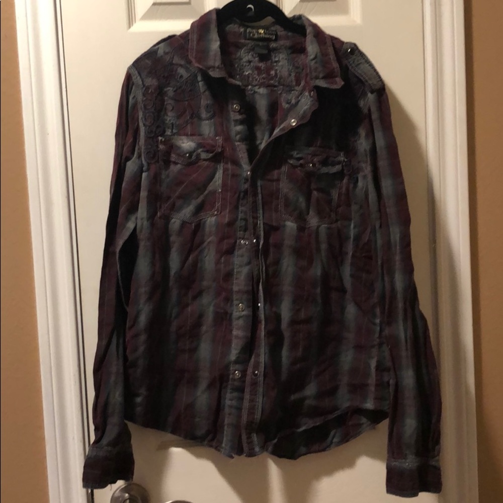 Pop icon men’s embroidered shirt size large